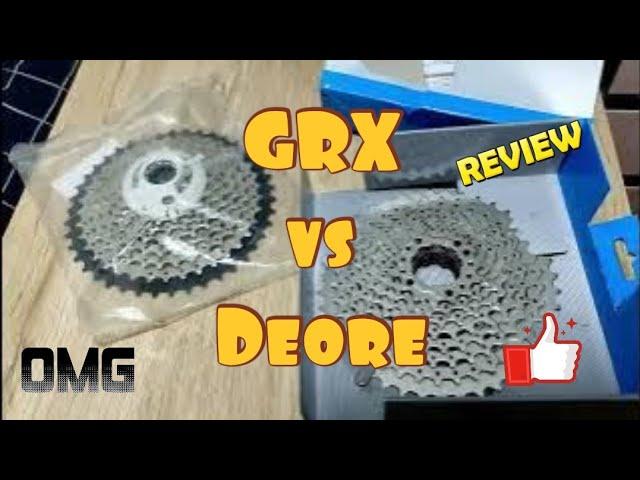 shimano GRX hg-500 cogs vs shimano deore cs-m4100 cogs, weight check, magnet test, both 11-42t cogs