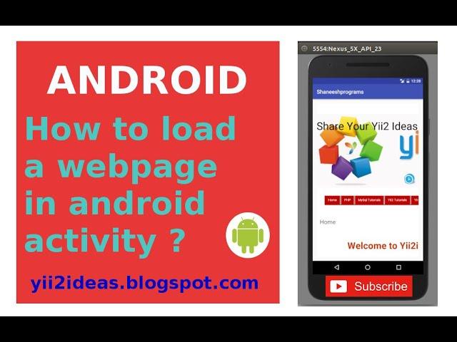 How to load a webpage in android activity