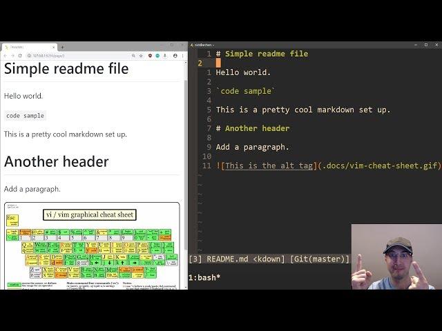 Writing and Previewing Markdown in Real Time with Vim 8+