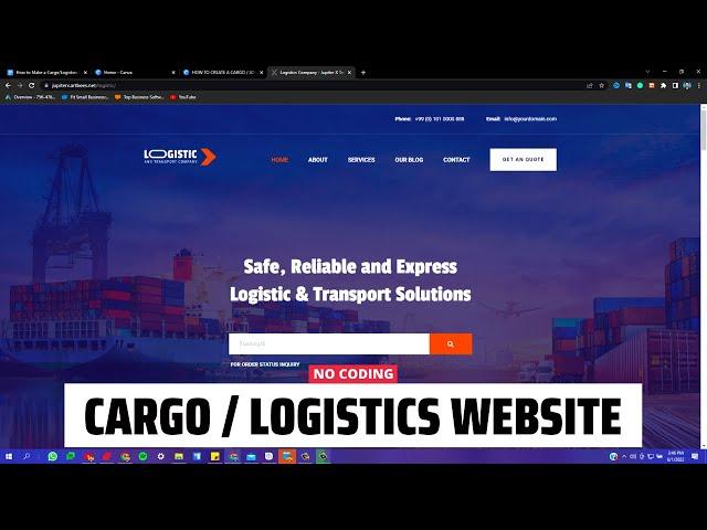 How to Make a Cargo/Logistics Website using WordPress 2024? [No Coding Elementor Tutorial]