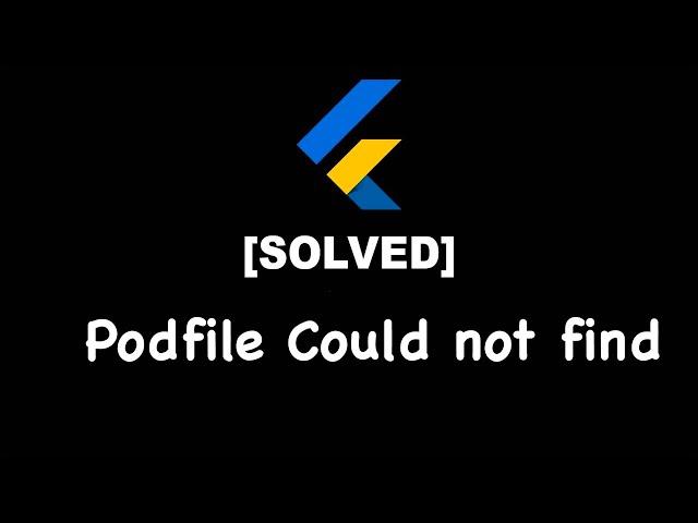 No `Podfile' found in the project directory.