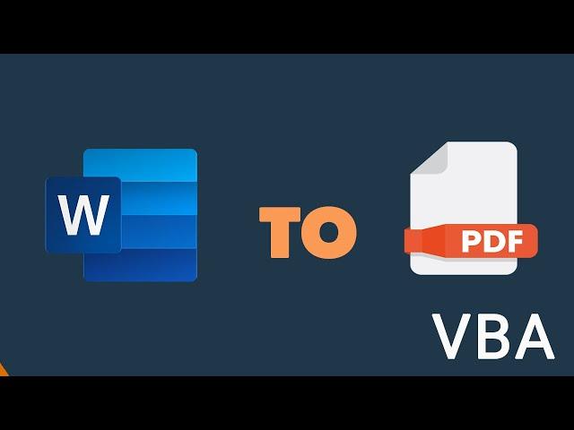 Convert Word Document To PDF With Word VBA