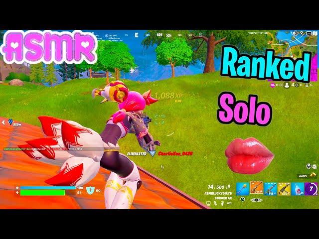 ASMR Gaming  Fortnite Ranked Solo Relaxing Mouth Sounds + Controller Sounds 100% Tingles 