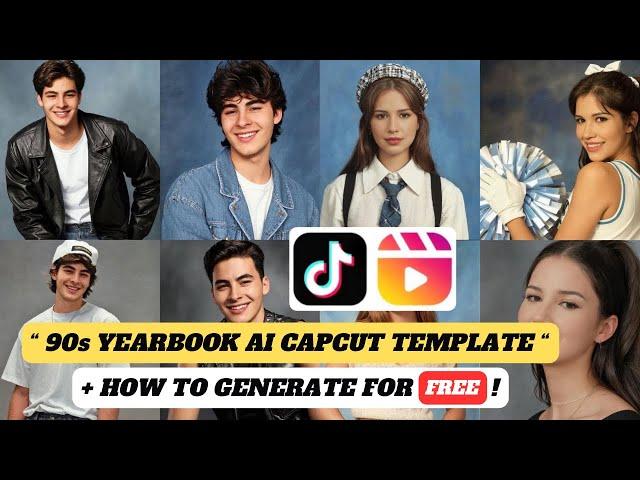 90s yearbook capcut template | 90s yearbook Ai tiktok & reels trend tutorial | 90s yearbook Ai free