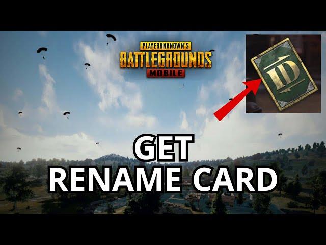 How to Get Rename Card in Pubg Mobile 2024?