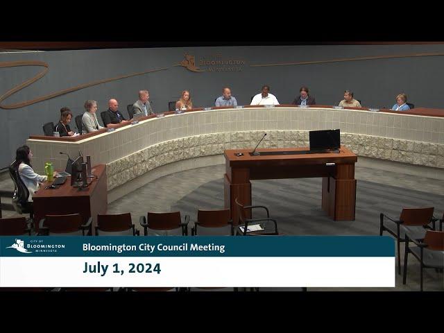 July 1, 2024 Bloomington City Council Meeting