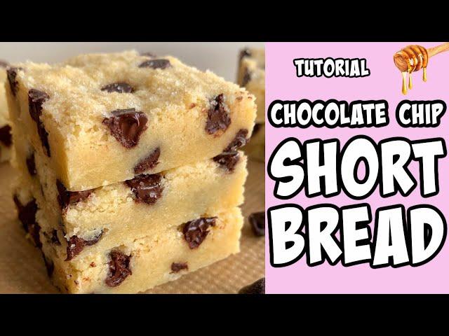 Soft Chocolate Chip Shortbread! Recipe tutorial #shorts