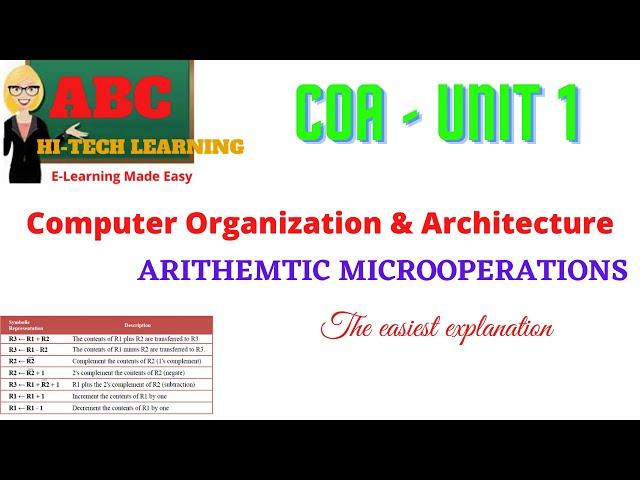 ARITHMETIC MICRO OPERATIONS