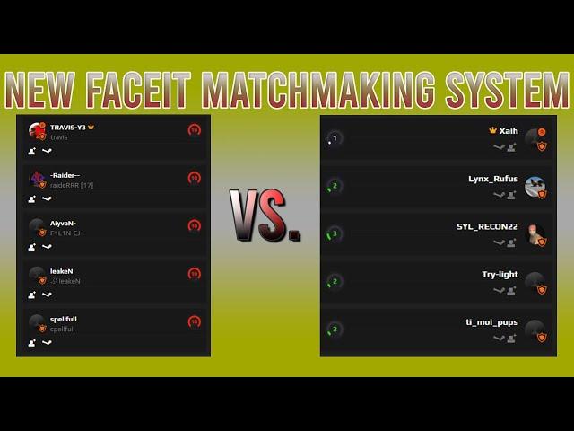 The new FACEIT CSGO MATCHMAKING in a NUTSHELL