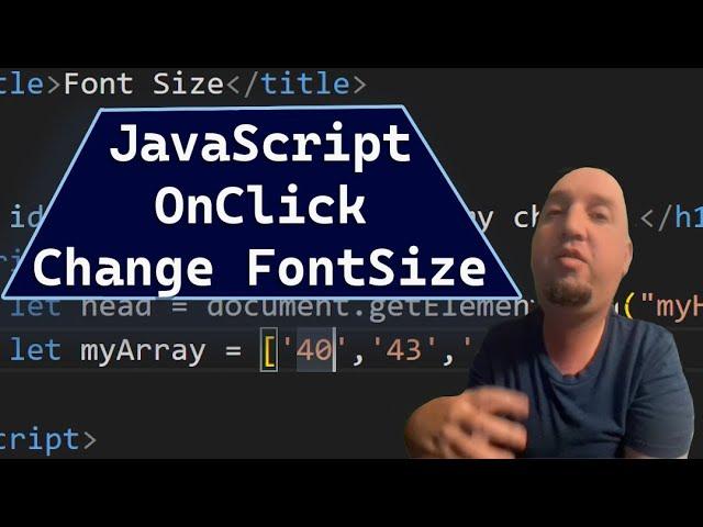 JavaScript Increase Font Size on Click Tutorial