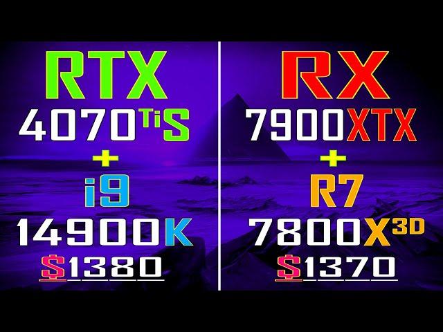 RTX 4070Ti SUPER + INTEL i9 14900K vs RX 7900XTX + RYZEN 7 7800X3D || PC GAMES BENCHMARK TEST ||