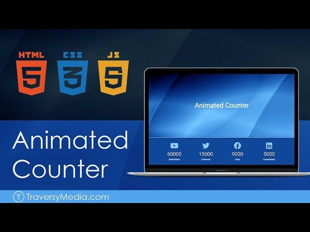 Animated Counter With JavaScript (HTML, CSS)