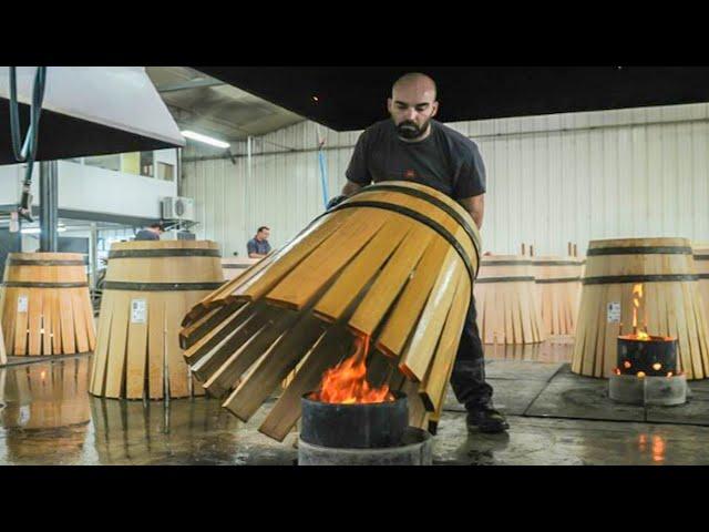Homemade wine barrels making process - Incredible most satisfying machines production methods