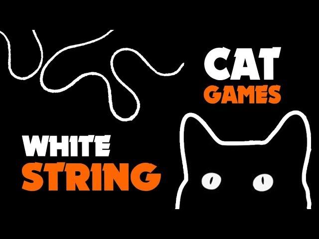 WHITE STRING thing for cats  CAT GAMES