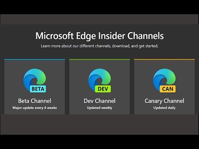 Download Microsoft Edge Insiders Channels Dev, Can & Beta | Arman's knowledge |