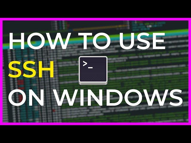 How to use SSH (to connect to another computer)
