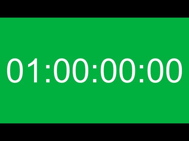 Green Screen || 1 Hour Timecode [60FPS] HD || Green Screen Effects