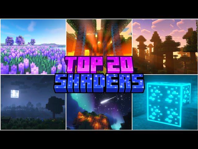 TOP 20 SHADERS for BEDROCK | MINECRAFT PE +1.21 #shaders