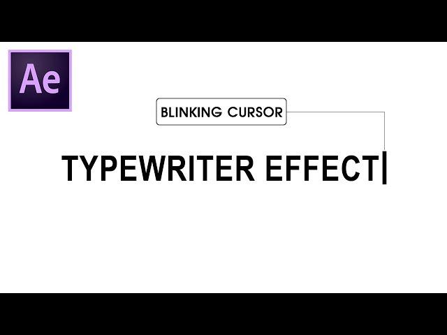 Adobe After Effects Tutorial: Typewriter Text Effect with Blinking Cursor