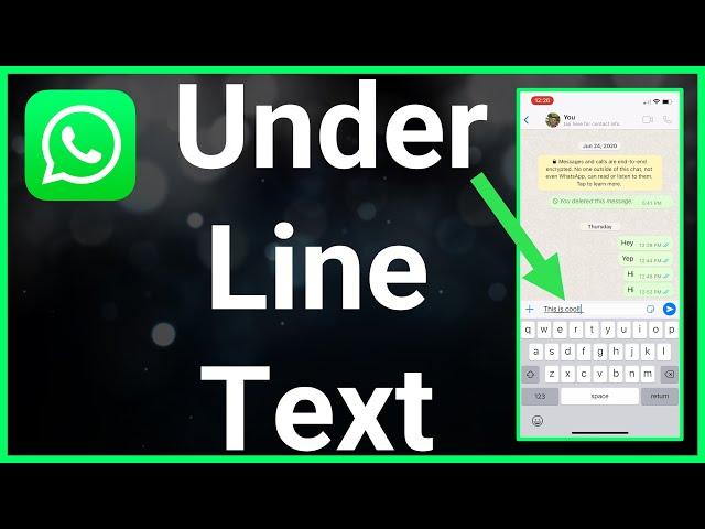 How To Underline Text In WhatsApp
