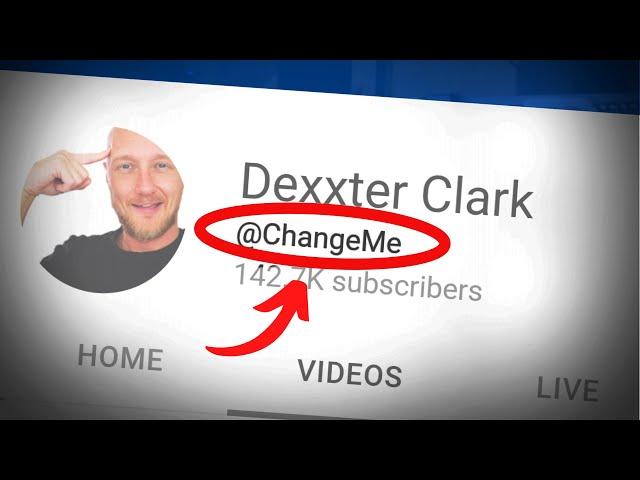 Change Youtube handle name on pc (@username) – 2025 update