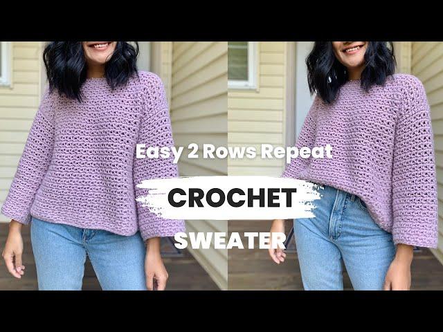 Simple Crochet Sweater // Step By Step Crochet Tutorial - Free Crochet Pattern