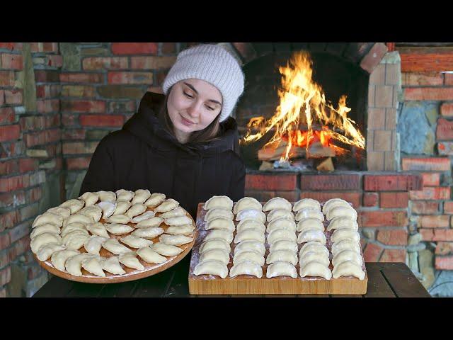 Traditional Ukrainian dumplings with potatoes! Varenyki