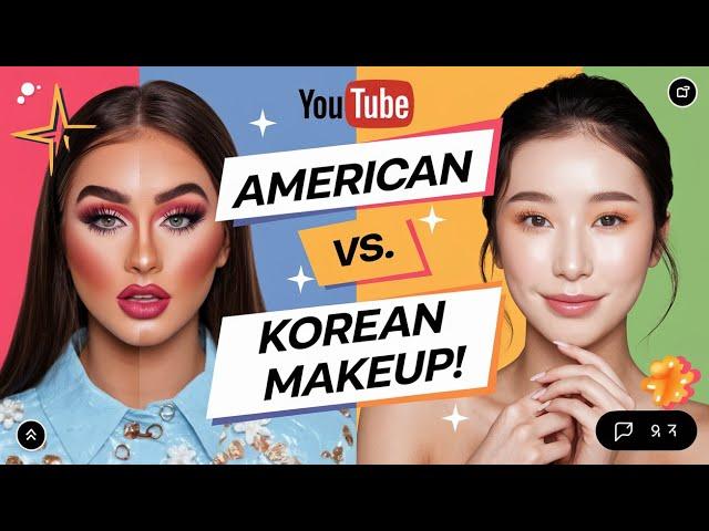 American vs Korean Makeup Tutorial and Look | Korean vs Usa Makeup compilation