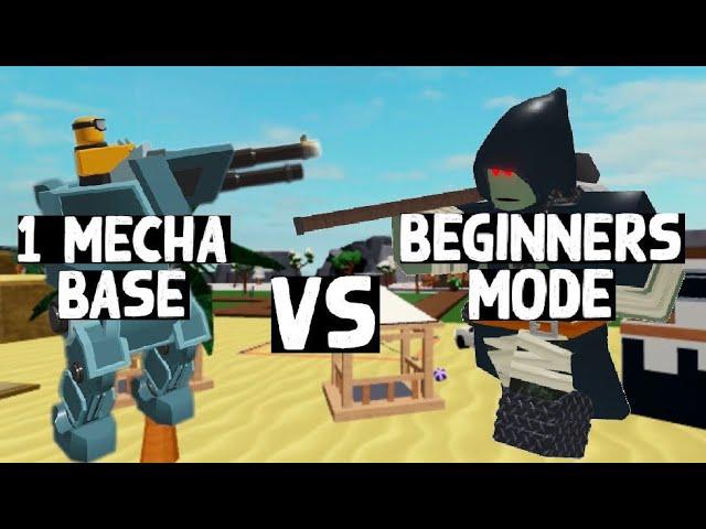 How Far Can ONE Mecha Base Go In Beginners Mode? | TDS Roblox