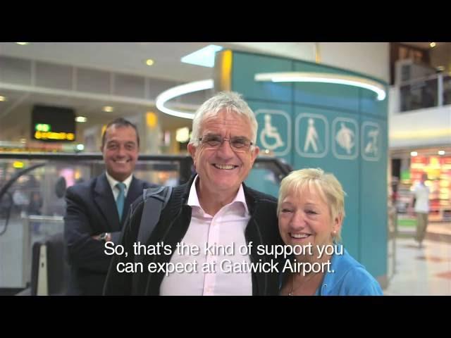 Mobility assistance at Gatwick Airport (subtitled)