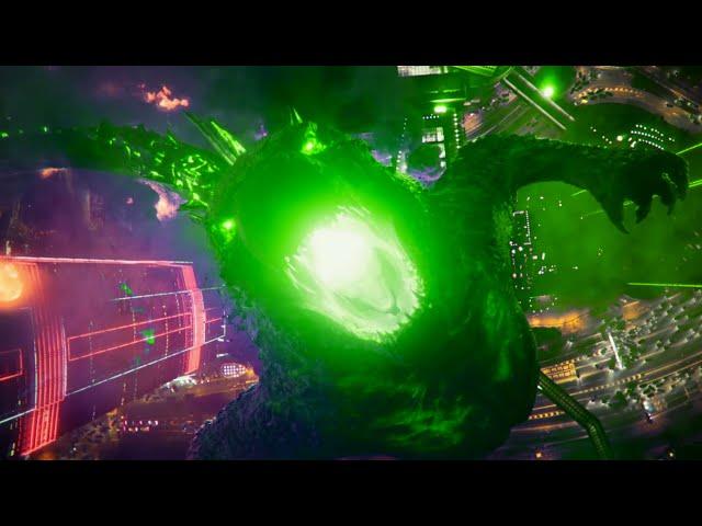 Godzilla Drills into Hollow Earth with many different colors