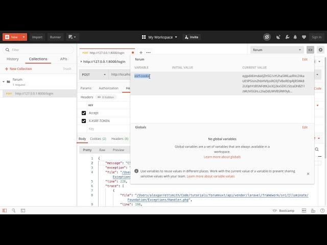 Laravel Sanctum (Airlock) with Postman