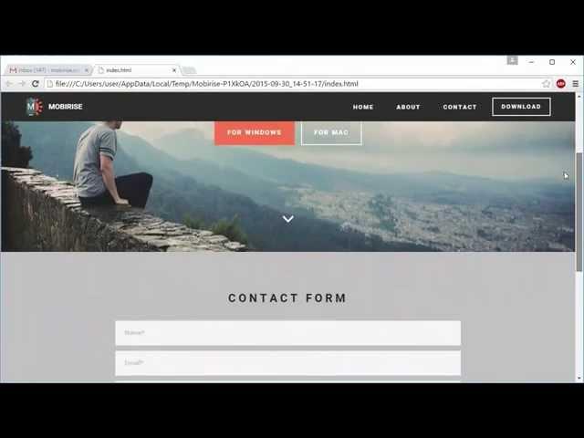 Contact Forms - Mobirise Site Builder Software v2.0