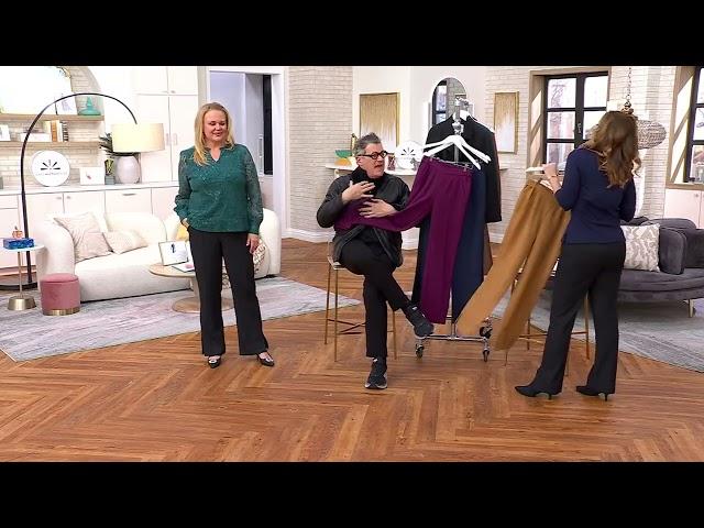 Isaac Mizrahi Live! Timeless Twill Straight Leg Full Length Pants on QVC