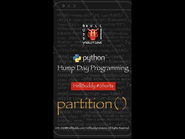 #Shorts - Partition - resolves non-numeric character "dot"  isdecimal false return - HumpDayPython