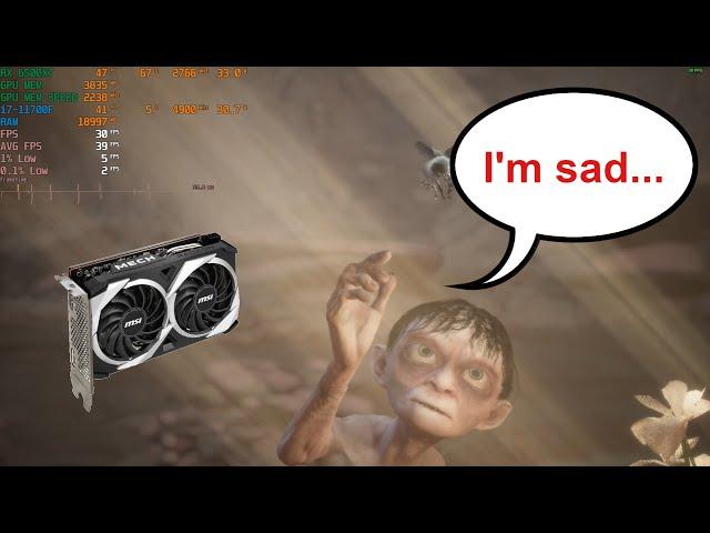 The Lord of the Rings: Gollum™ on a BUDGET graphic card... #shorts [ RX 6500XT ]