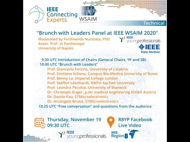 IEEE Connecting Experts | Brunch with Leaders at IEEE WSAIM 2020