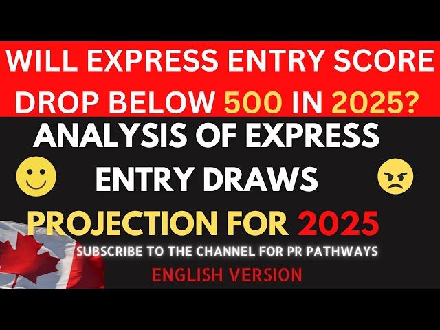 Will Express Entry CRS Score Drop Below 500 in 2025? Full Analysis