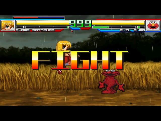 NICK54222 MUGEN: Akane Satomura (me) VS "Evil" Elmo