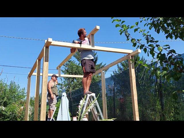 Cum sa construiesti un foisor din lemn in 3 zile - How to build a wooden pavilion in 3 days