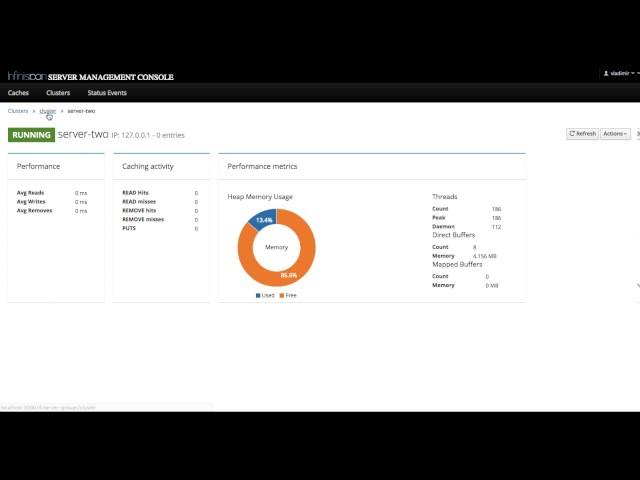 Managing Infinispan server cluster (start/stop/reload server nodes)