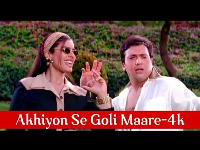 Ankhiyon Se Goli Maare 4k Video Song | Govinda, Raveena Tandon | Old Mania