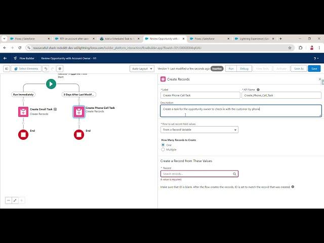 Add a Scheduled Task to Your Flow   Salesforce Trailhead