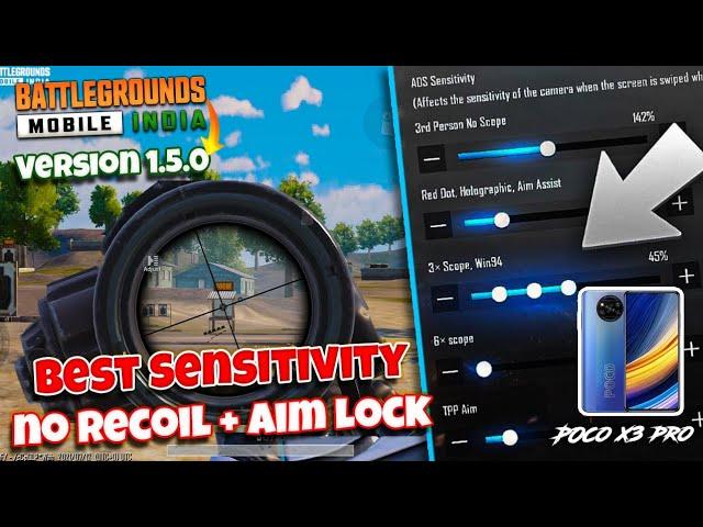 POCO X3 PRO PUBG New Sensitivity Settings | GYRO & NON GYRO WITH CONTROL CODE  OF NEW UPDATE 1.5 |