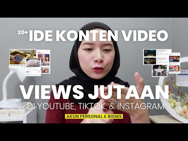 20+ IDE KONTEN VIDEO TERLARIS DI YOUTUBE, TIKTOK, & INSTAGRAM REELS