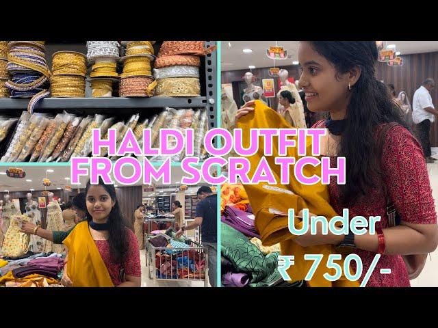My haldi outfit from scratch | under 750/-