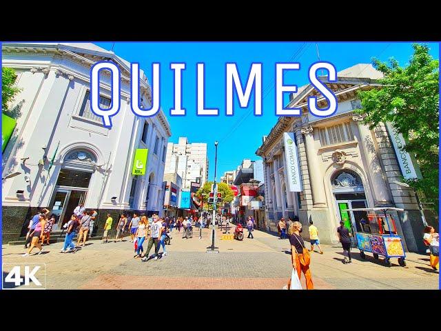 【4K】Recorriendo QUILMES y PEATONAL RIVADAVIA | [WALK Quilmes 4K Paseo Rivadavia - BUENOS AIRES]