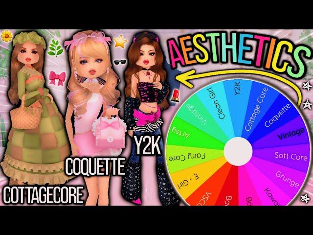 A WHEEL Picks My AESTHETIC For Every THEME In DRESS TO IMPRESS *this was really hard...* | ROBLOX