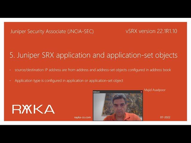 5. Juniper SRX application and application-set object