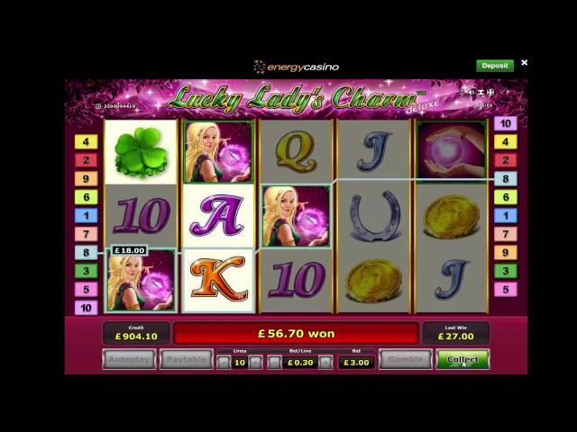 Lucky Lady's Charm Deluxe - £3 Stake - Big Win - Novomatic